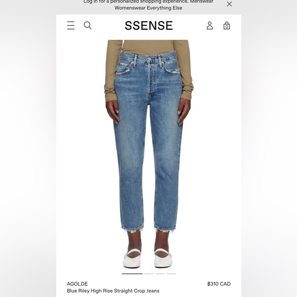 Agolde Riley High Rise Crop - Picture 5 of 6